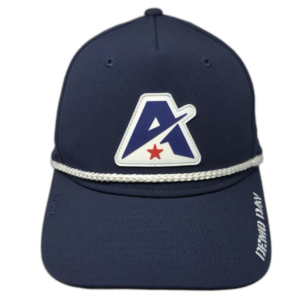 Max Trucker Hat Blue OSFM Snapback Rope USA Flag Underbrim Perforated Demo Day